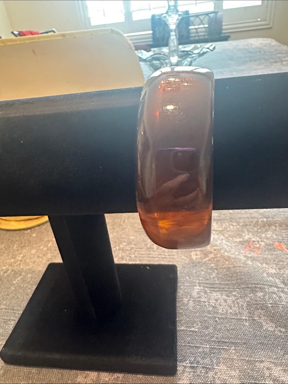 Amber Brown Marbled Bangle Bracelet-possible lucite or bakelite - Picture 3 of 3